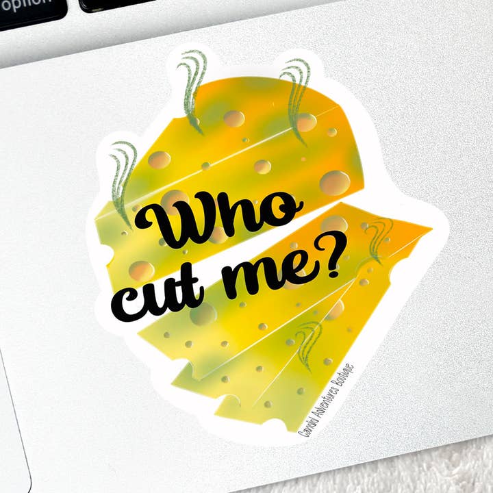 Cut the Cheese Sticker for wholesale by Candid Adventures Boutique