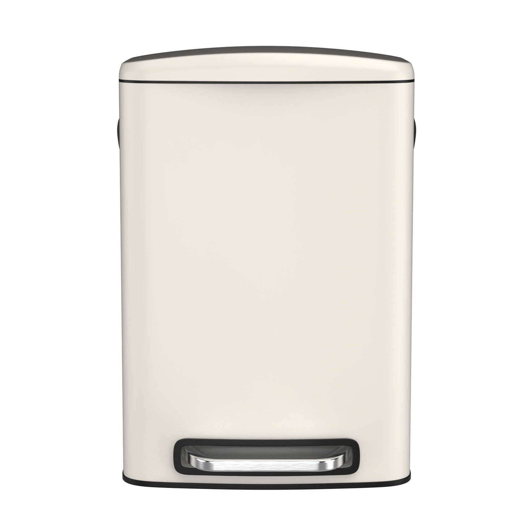 39F Inc. - Wholesale Trashcan/Trash Bin - 13 Gallon White Steel Kitchen Trash Can - Foot Pedal10