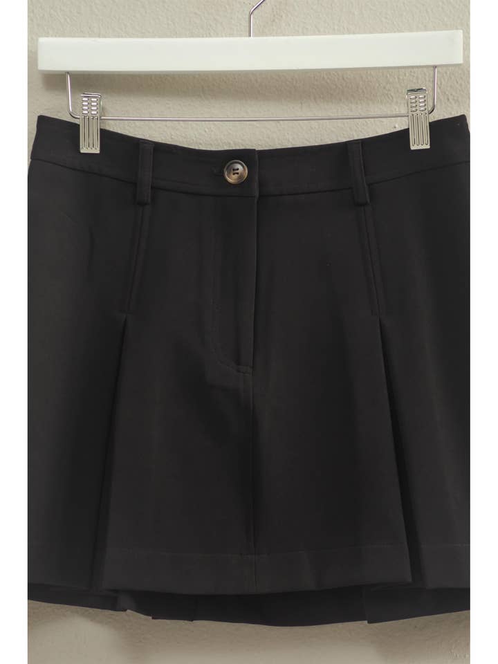 Pleated Mini Skirt With Tailored Waistband for wholesale by HYFVE