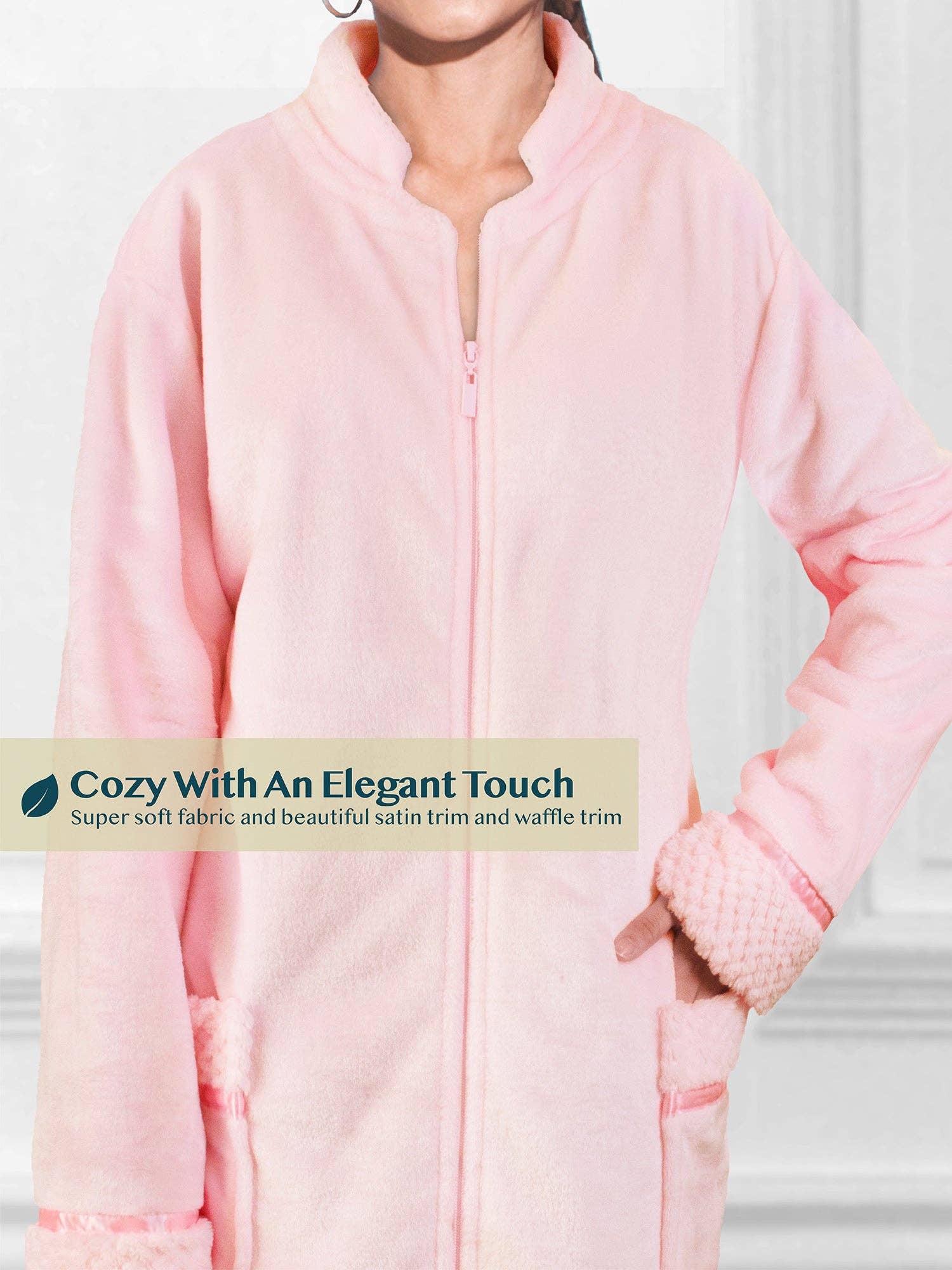 Pavilia - Wholesale Robe - Women's - Women's Housecoat Zipper Robe32