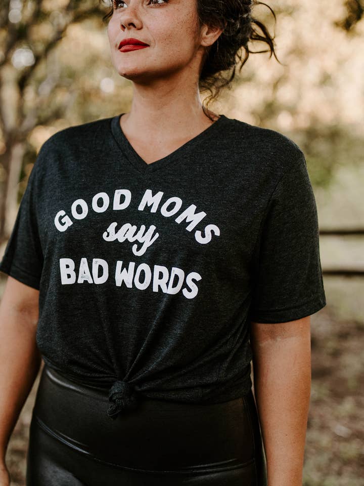 Mugsby - Wholesale Screen Printed T-Shirt - Women's - Good Moms say Bad Words Shirt