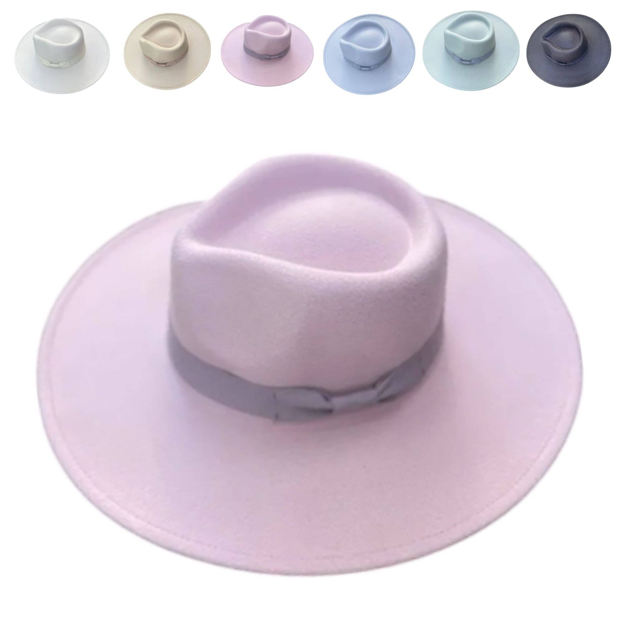Portia Hat - Wholesale Fedora - Women's - Vegan Felt Rancher Hat with Grosgrain Bow5