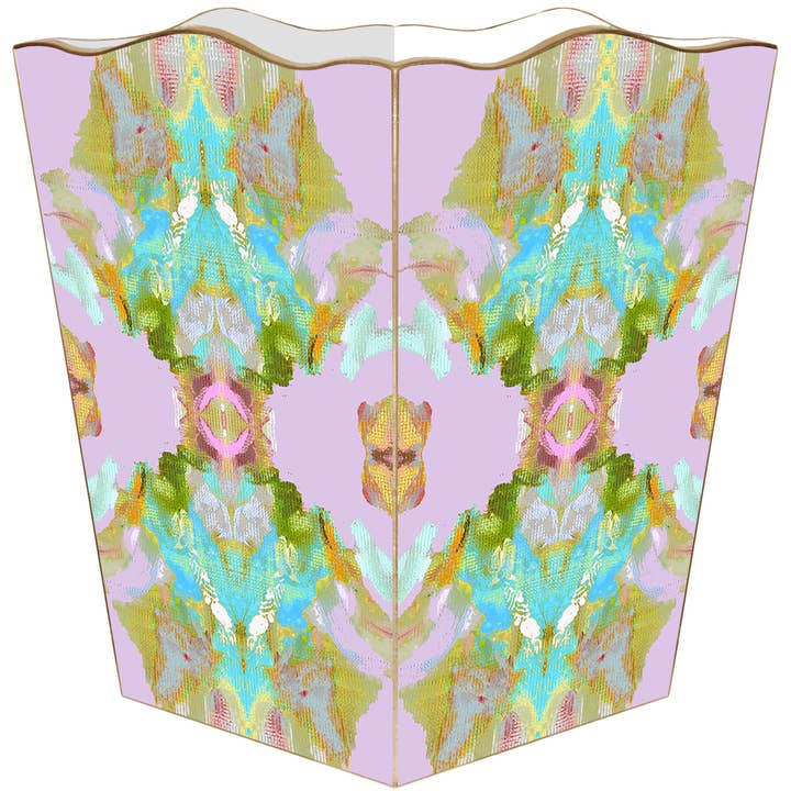 Marye-Kelley - Vente Poubelles/Corbeilles - Corbeille à papier en verre teinté lavande WB7913