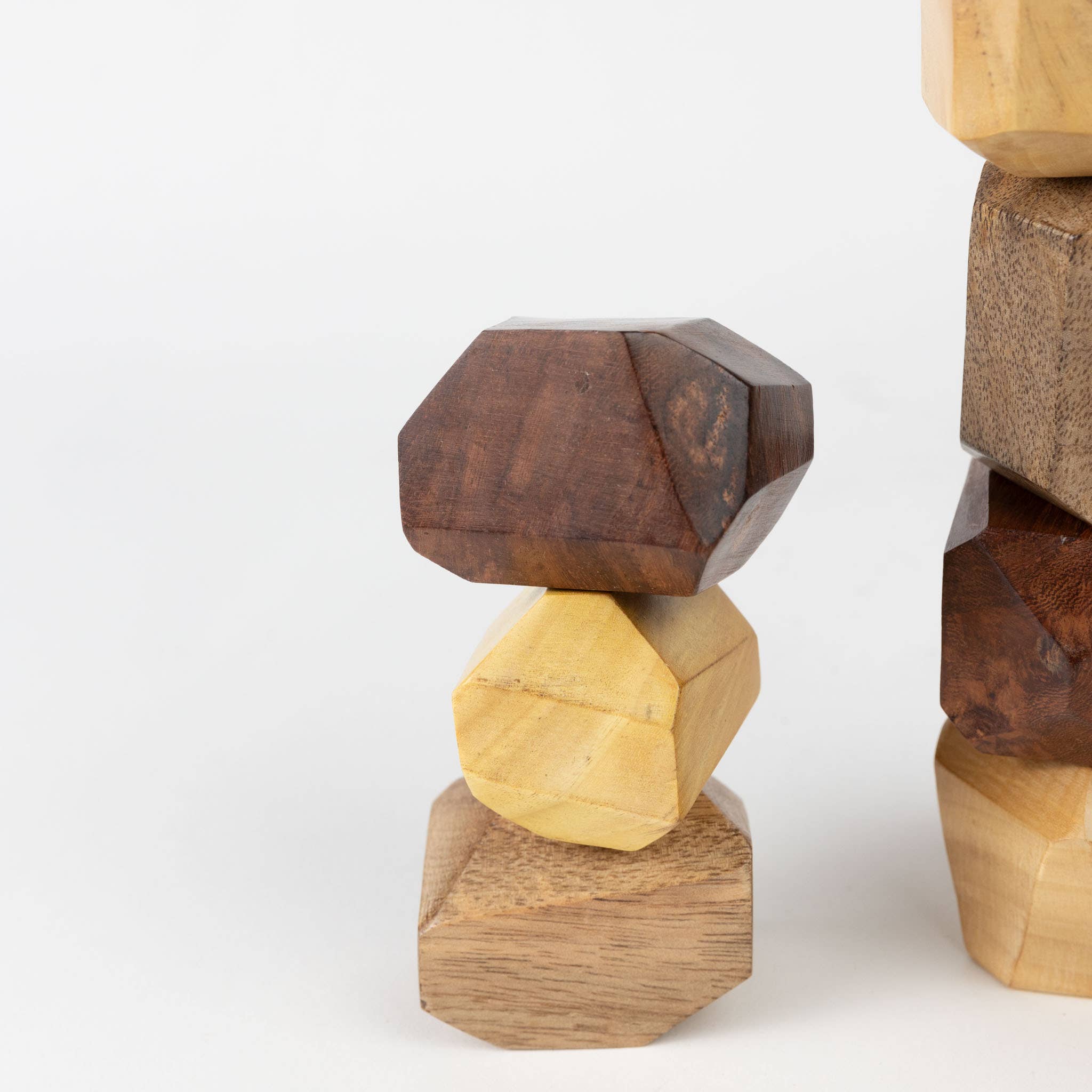 Ten Thousand Villages - Wholesale Stacking Game - Upcycled Wood Stacking Stones - Set of 9 *3