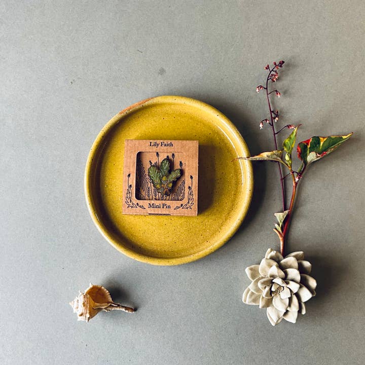 Oak Leaf Mini Pin Brooch for wholesale by Lily Faith