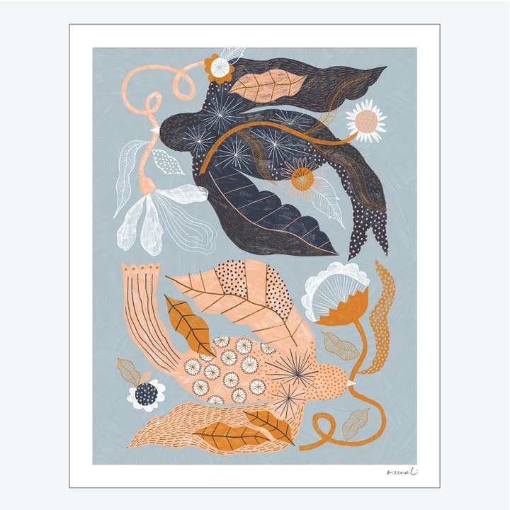 Swoop Birds Art Print for wholesale by Meenal Patel Studio