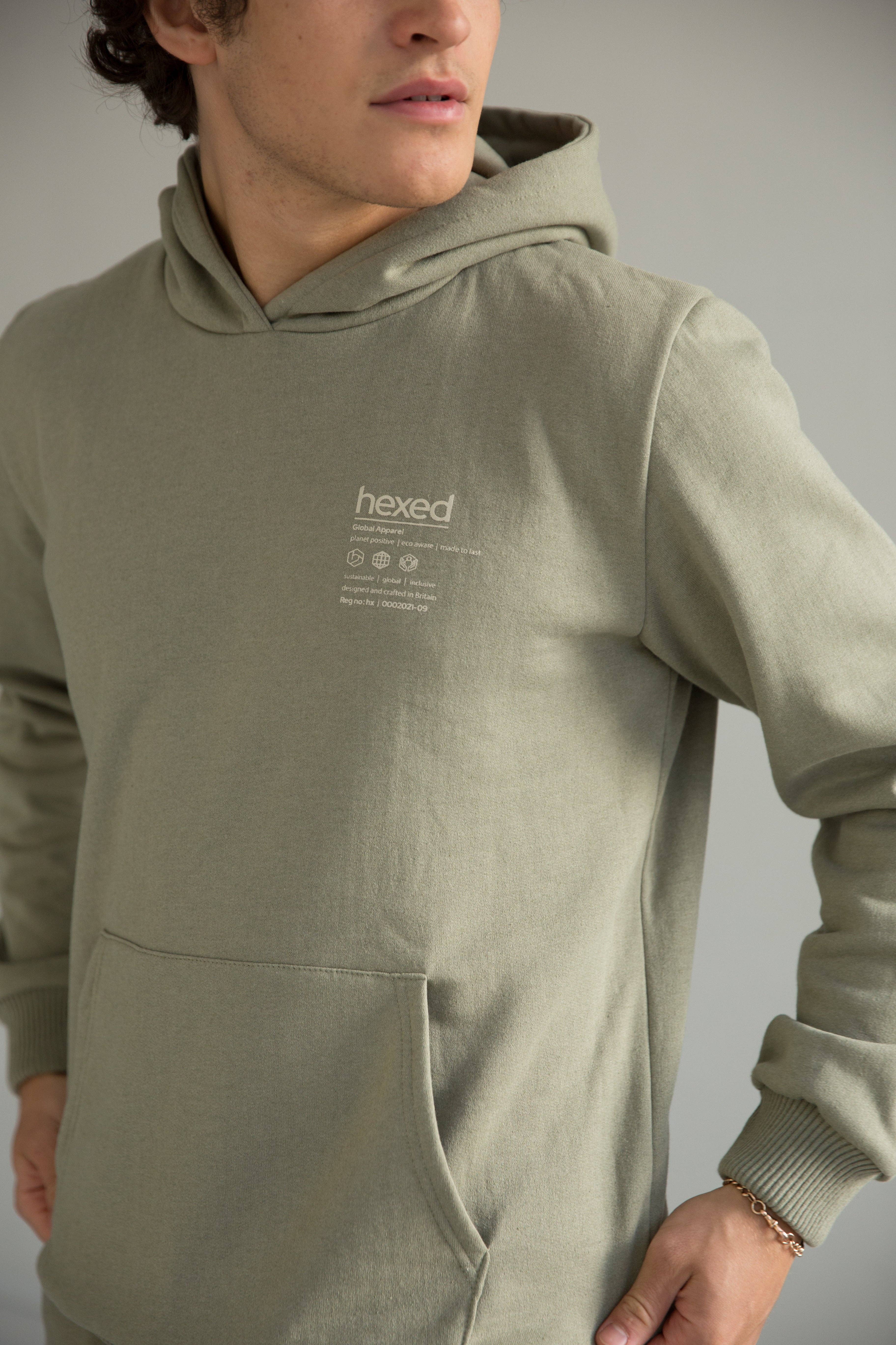 Light Khaki PLANET POSITIVE UNISEX HOODIE for wholesale on Faire5