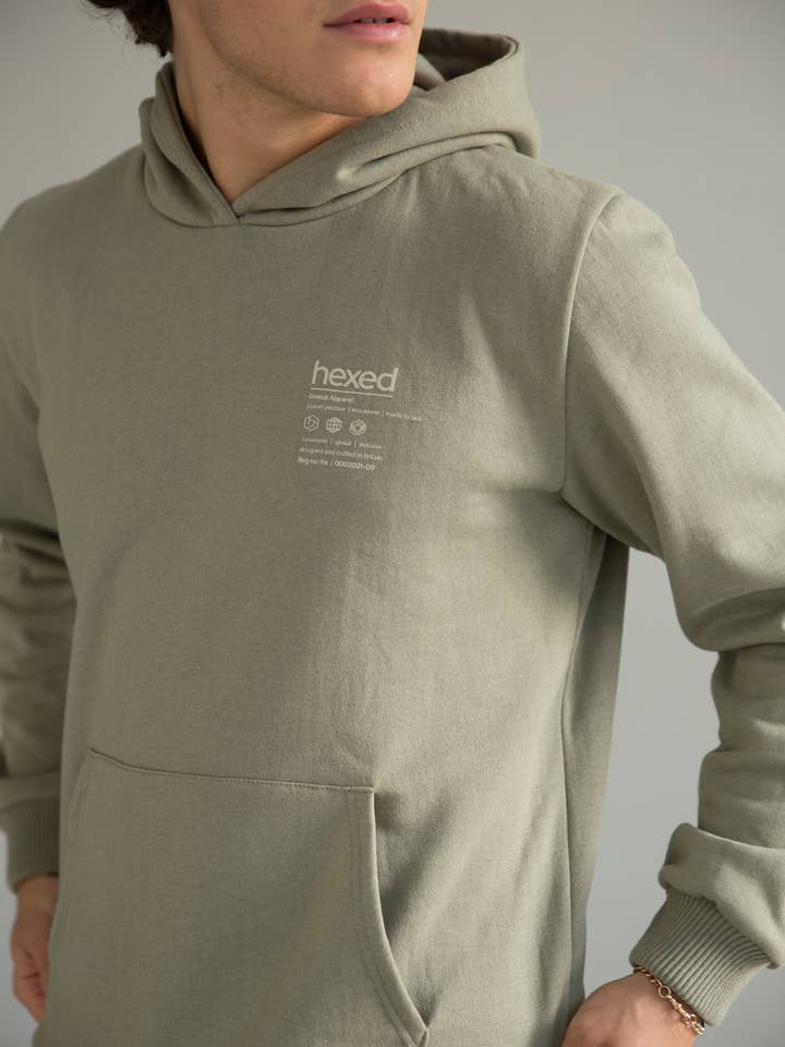 Light Khaki PLANET POSITIVE UNISEX HOODIE for wholesale on Faire5