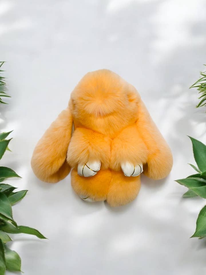 Real Rabbit Fur Bunny Bag Charm for wholesale by Après Babe
