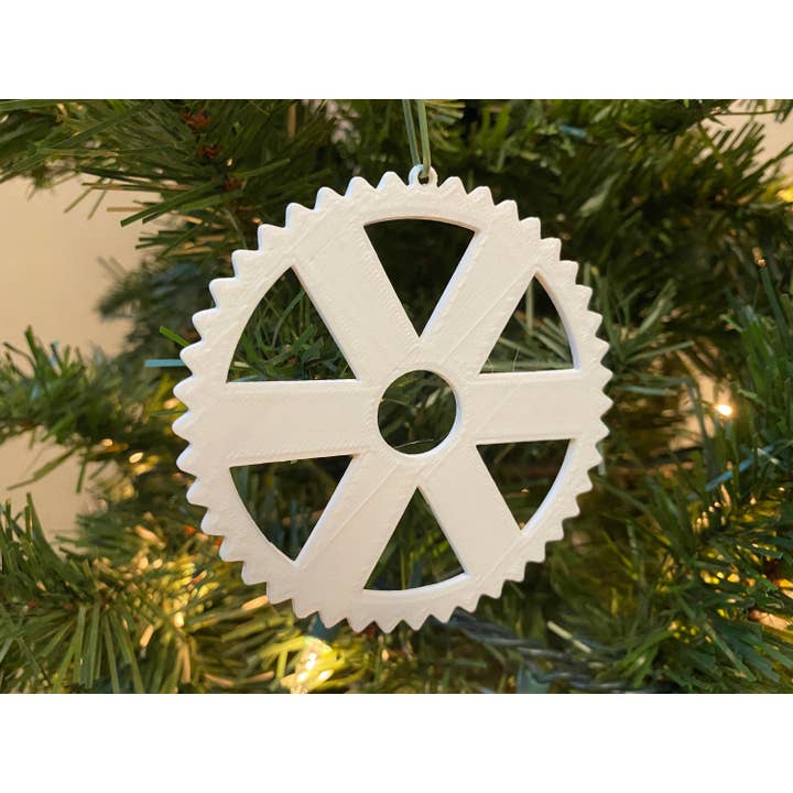 Décoration Gear 103 en acrylique (blanc) pour la vente par Economy Ornament