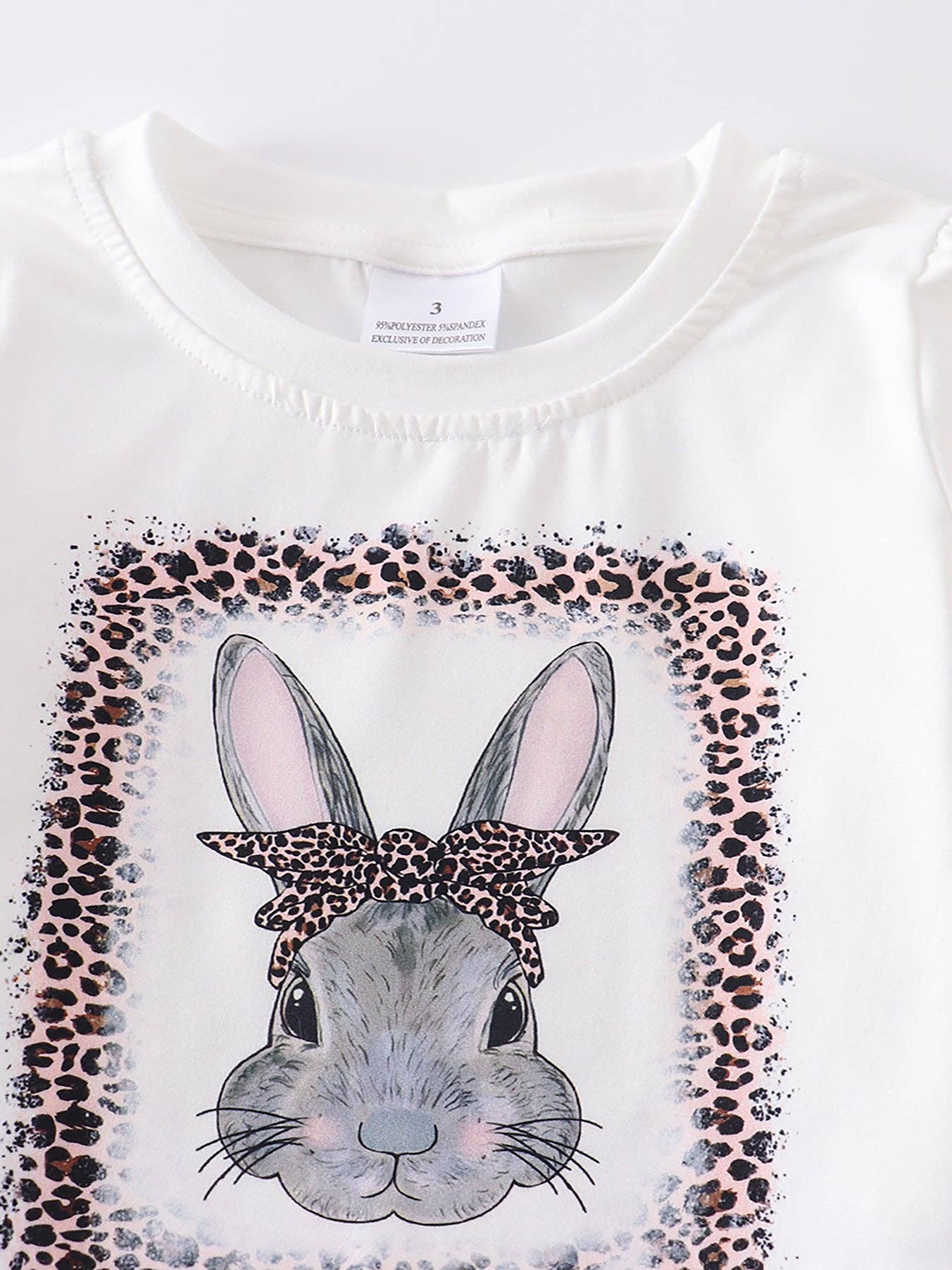 Rylee Faith Designs - Wholesale Screen Printed T-Shirt - Kids - Easter Rabbit Leopard Shirt2