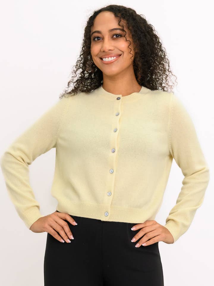 Cardigan Isabella, Souci, Cachemire pour la vente par Blue Sky Clothing Co LLC