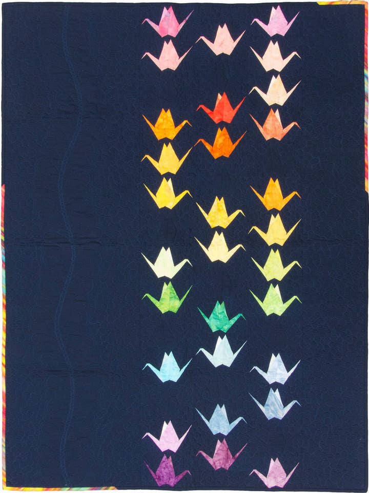 Paper Cranes Paper Pattern for wholesale by Flying Parrot Quilts