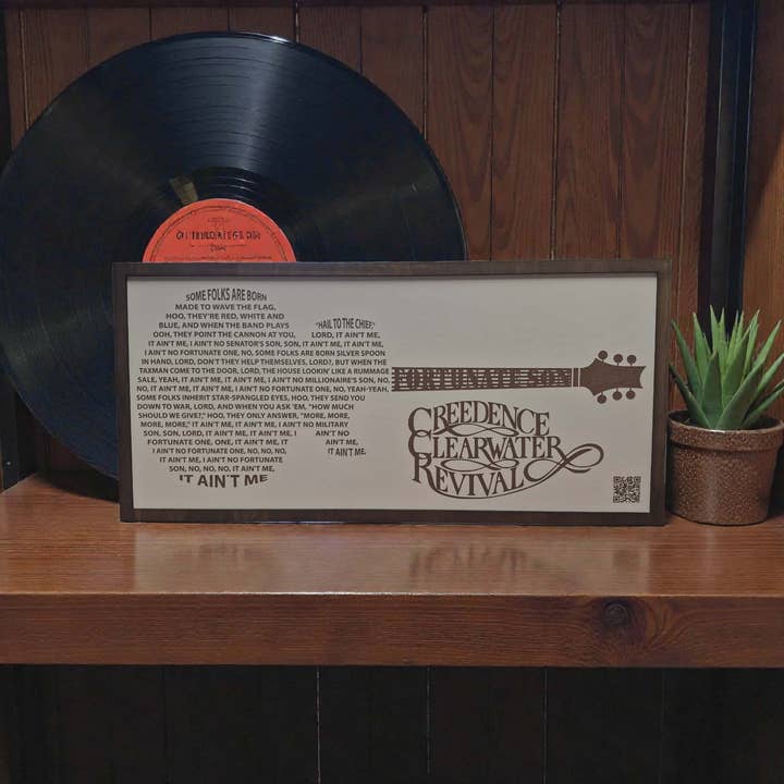 CCR, rock & roll, bar sign, unique, western, song lyric for wholesale by Crates Etc