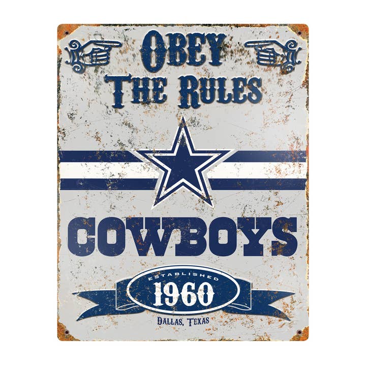 Dallas Cowboys Embossed Metal Sign for wholesale by Party Animal, Inc.
