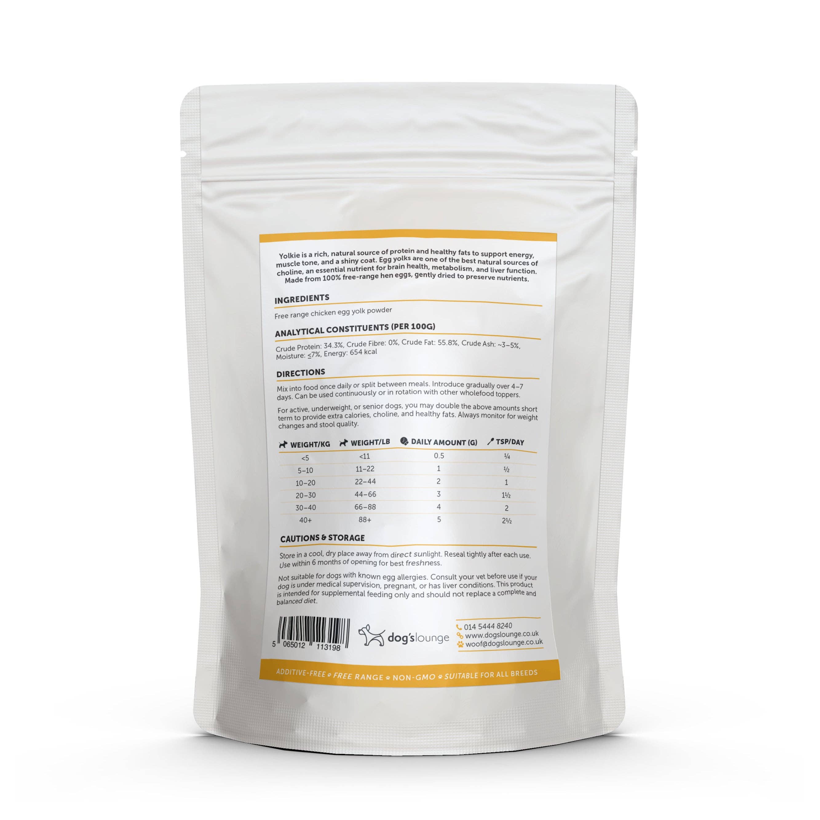 Dog's Lounge – wholesale Pet supplement – Dog – YOLKIE – Free-Range Egg Yolk Topper for Dogs4