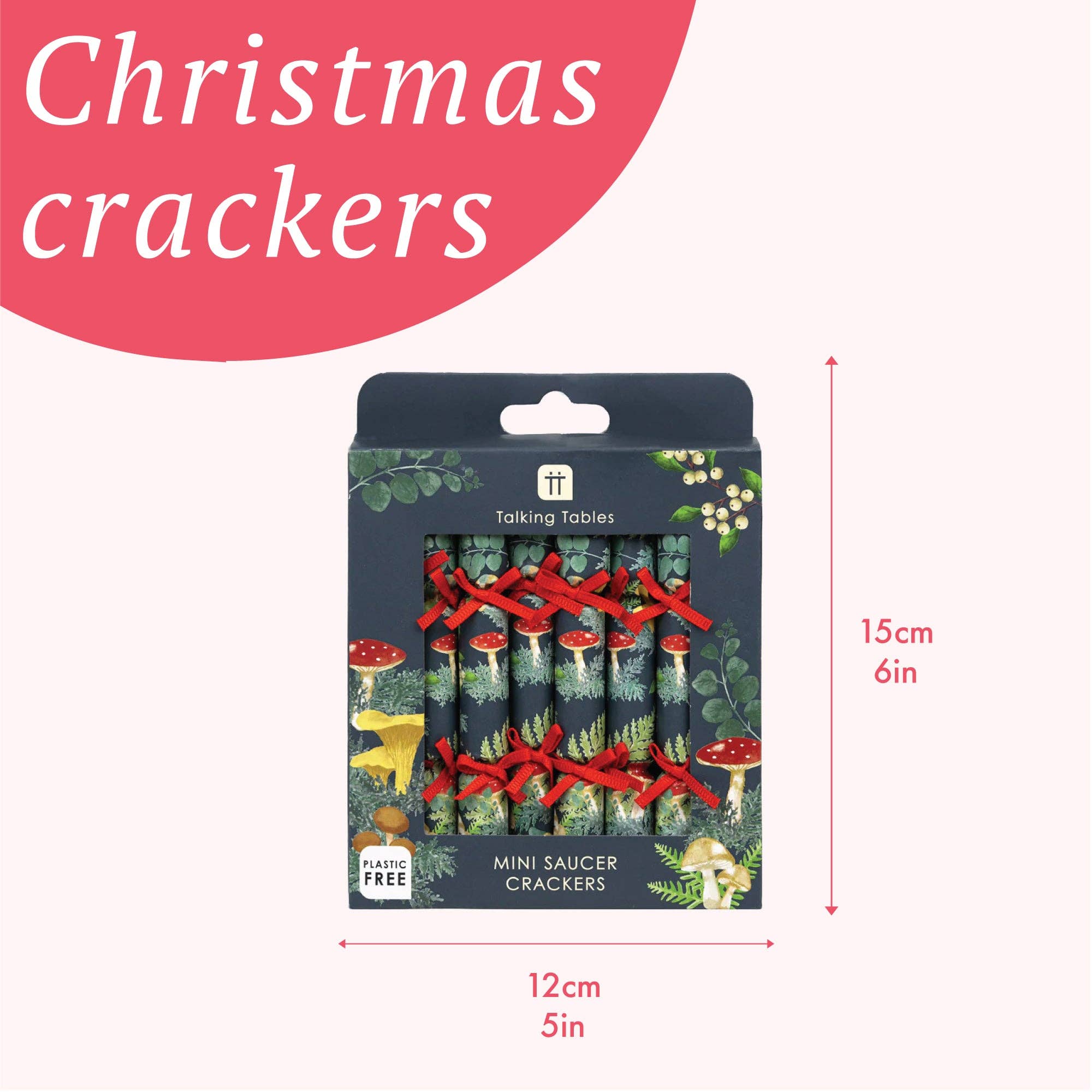 Talking Tables UK - Wholesale Christmas decoration - Forest Mini Christmas Crackers | POS Unit |3