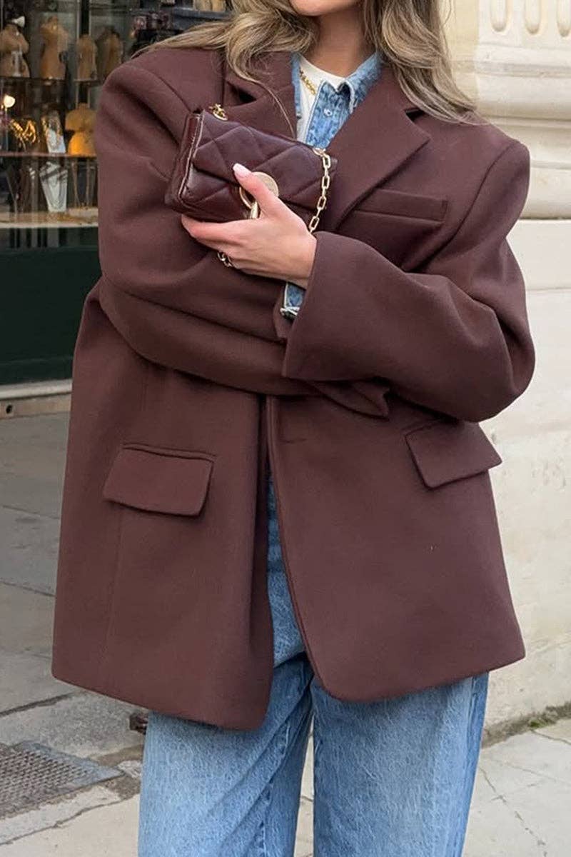 WINE Oversized Tailored Jacket for wholesale on Faire2