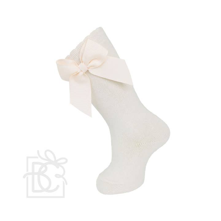 Carlomagno - Wholesale Socks - Kids - Knee Socks With Gross Grain Side Bow9