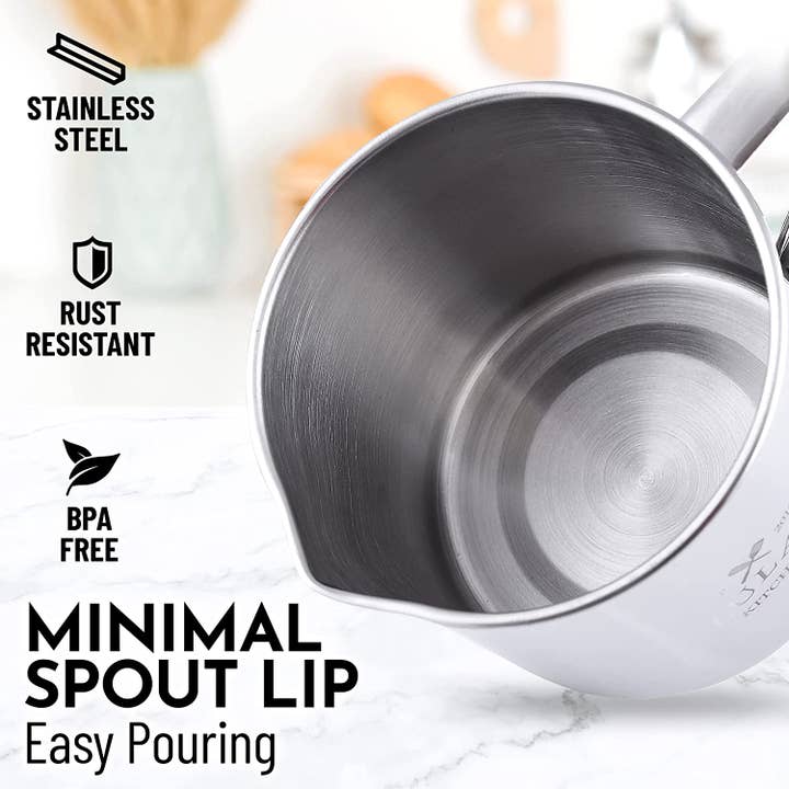 Zulay Kitchen - Wholesale Food Storage Container - Bacon Grease Container With Strainer & Lid - 1 Liter8