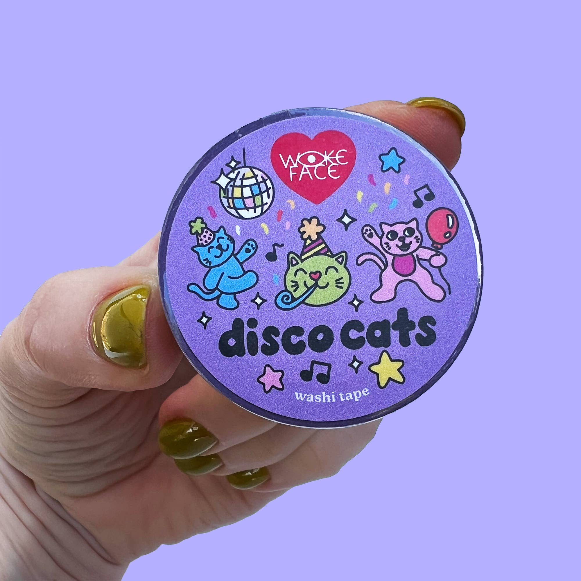 Wokeface - Vendita all'ingrosso Nastro washi - Washi Tape - Gatti da discoteca1