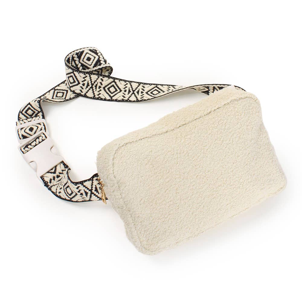 Sensibling Corp. - Wholesale Belt Bag - Women's - Teddy Fur Sling Bag / Belt Bag
1