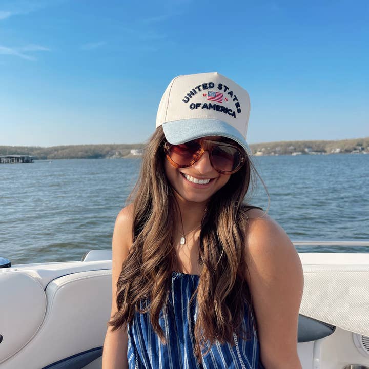 KENZKUSTOMZ - Wholesale Trucker Hat - Women's - United States of America - Denim Blue Vintage Trucker Hat5