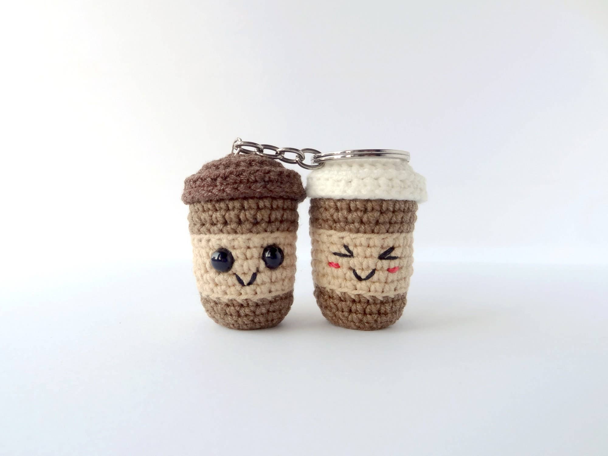 TOMOPOD LLC - Wholesale Keychain - Women's - Crochet Coffee Cup, Amigurumi Drink Toy, Tiny Coffee Cup5