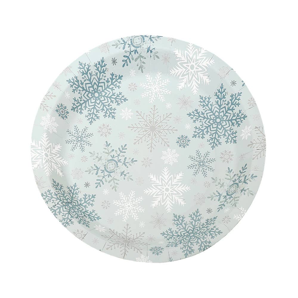 Sensibling Corp. - Wholesale Disposable Plate - 10PCS - Holiday Snowflake Pattern Paper Plates1
