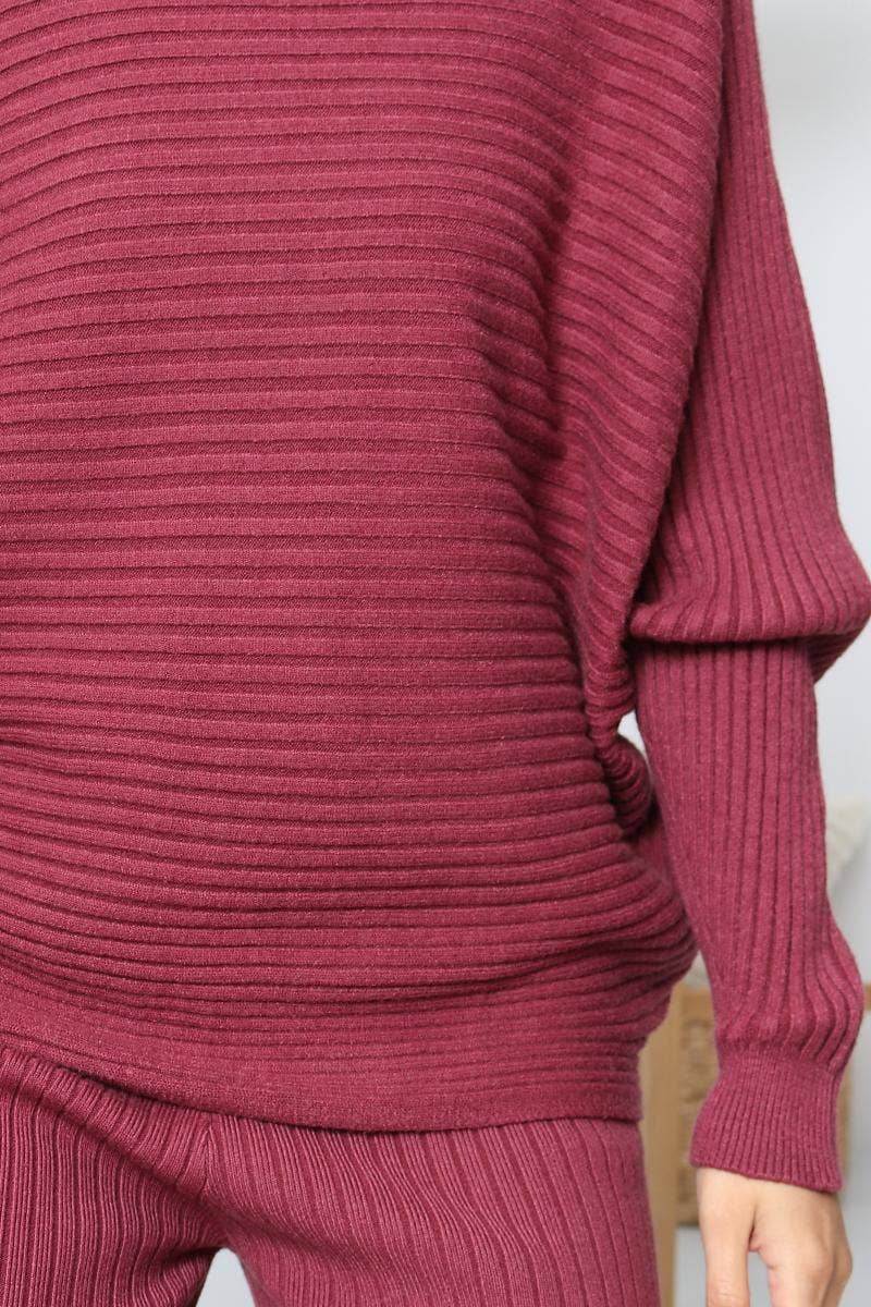 DIX-ONZE - Wholesale Top & Pant Set (NOT Loungewear) - Women's - Ribbed Fine Knit Set – Oversized Sweater & Wide-Leg Pants27