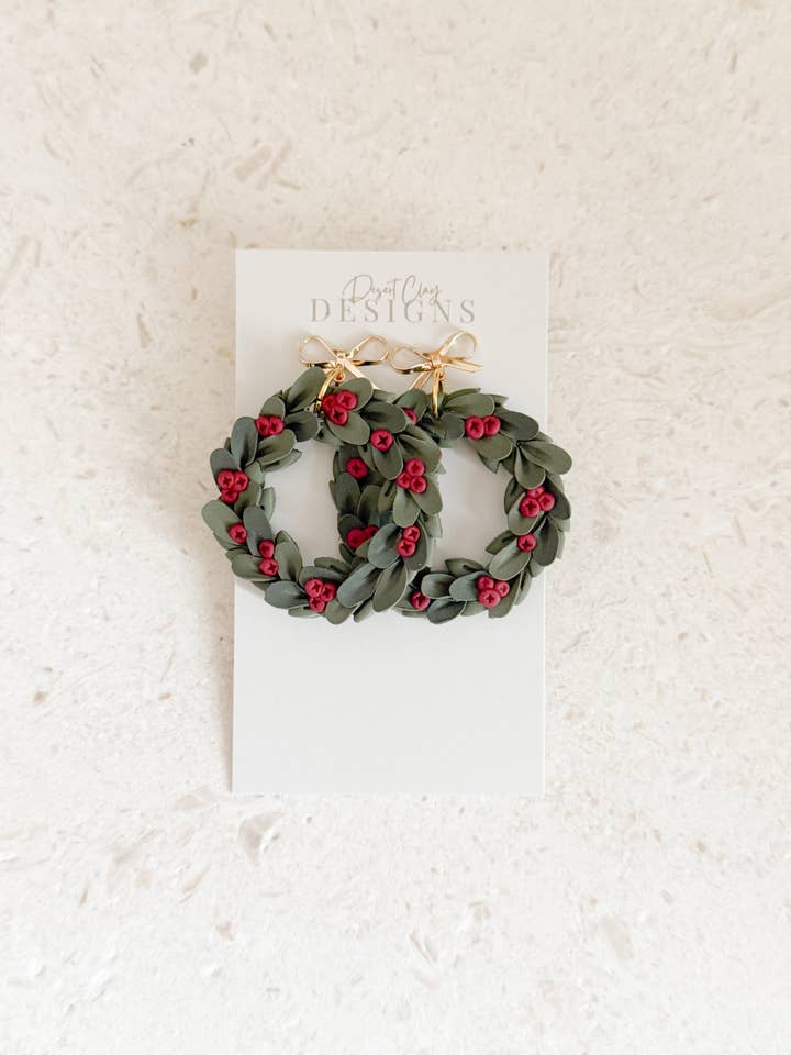 Classic Christmas Wreaths for wholesale by Desert Clay Designs
