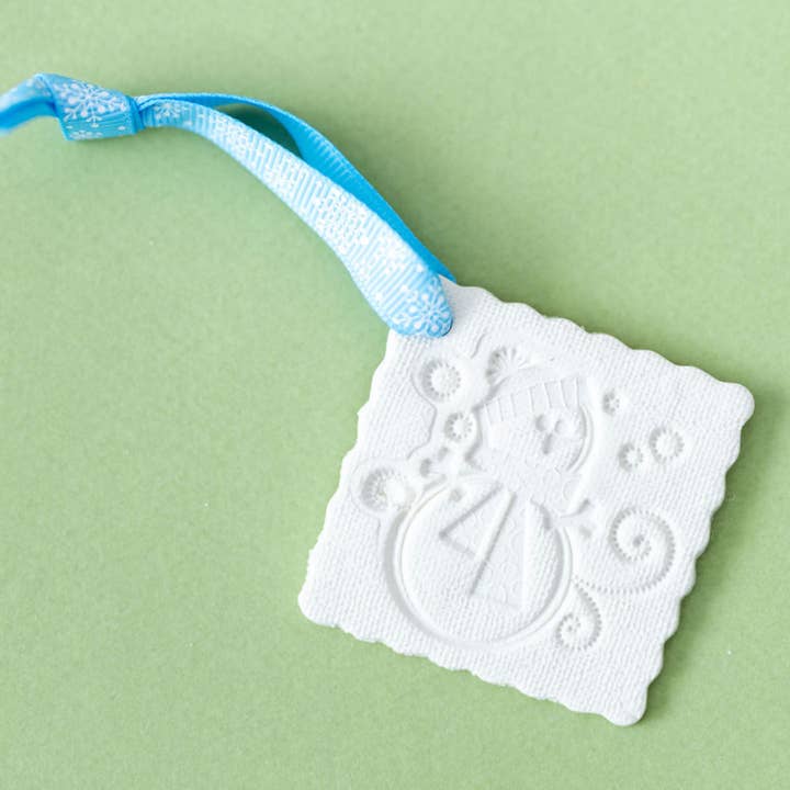 Snowman Ornament | Winter Polymer Clay Ornament for wholesale by Praxis Design Studio