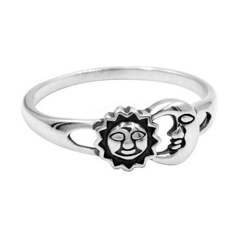 Anello Donna Artigianale Argento 925 Sole Luna - ASL-055 per la vendita all'ingrosso da parte di Awaken