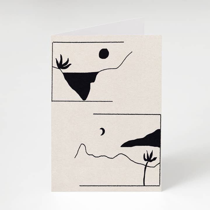 Double Landscape A6 Greeting Card for wholesale by Kelsey Flones Design