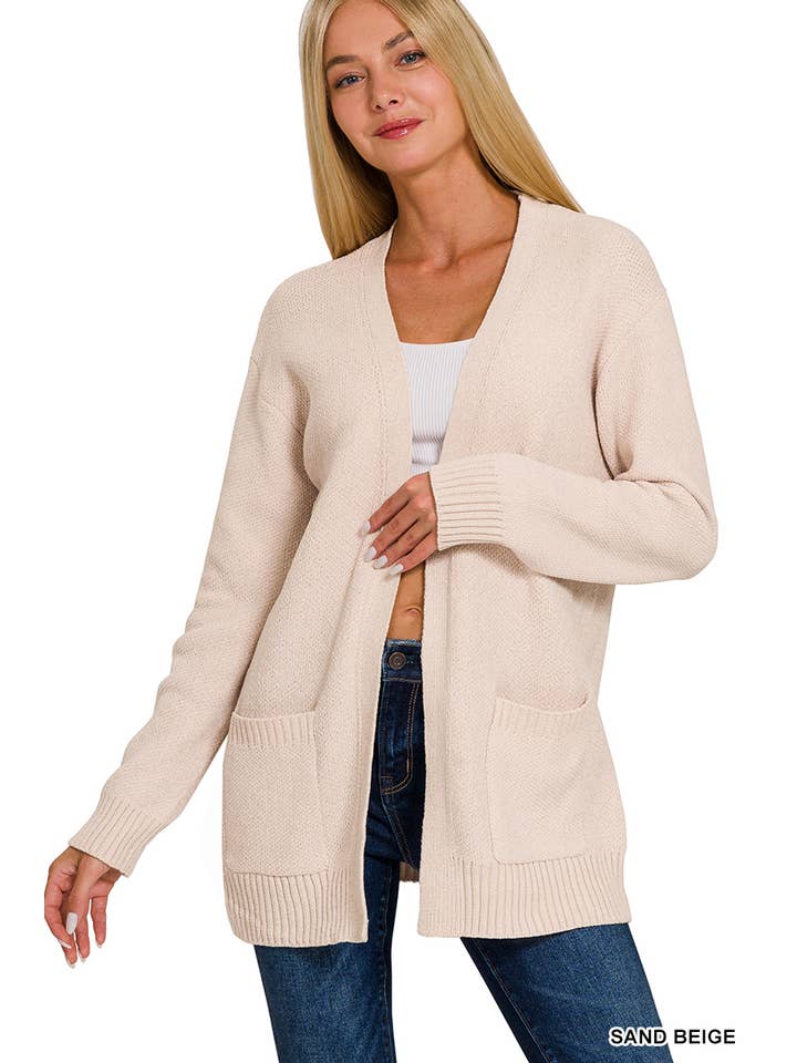 42POPS – Cardigan - Mulher por atacado – ...SI-25153 Cardigan Aberto à Frente Melange6