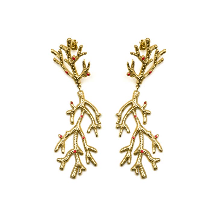 18k Gold-Finish Ohrringe - Ikuzol für den Großhandel von Luxenter