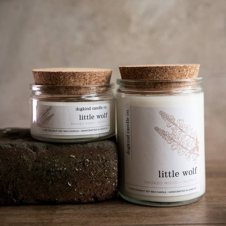 Lille Ulv - røget træ + røgelse for engroshandel hos Dogkind Candle Co