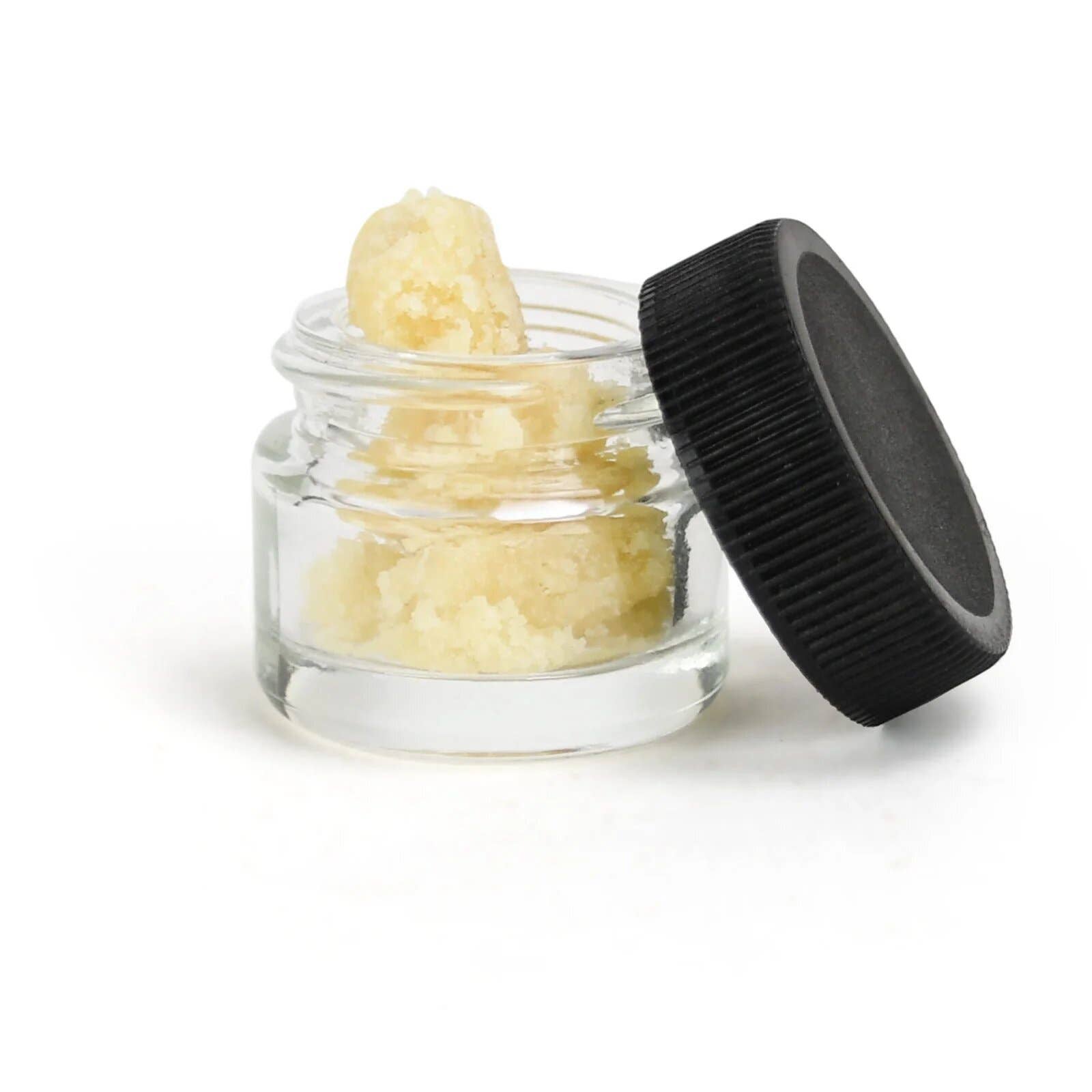Human Objects® - Vente Pots - Récipient à concentré en verre à bouchon à vis de 5 ml, bouchon noir, 1 gramme5