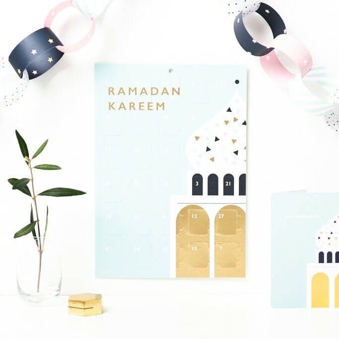 Peace and Blessings – wholesale Kalender – Nedräkning till Eid Ramadan goda gärningar Papperskalender - Moskén