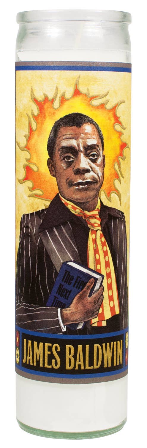 Unemployed Philosophers Guild - Wholesale Jar/Filled Candle - James Baldwin Secular Saint Candle1