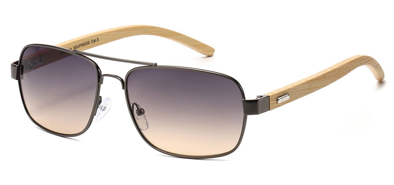 Sunrayzz Imports – wholesale Sunglasses – Unisex – Bamboo Temple Square Sunglasses sup880081