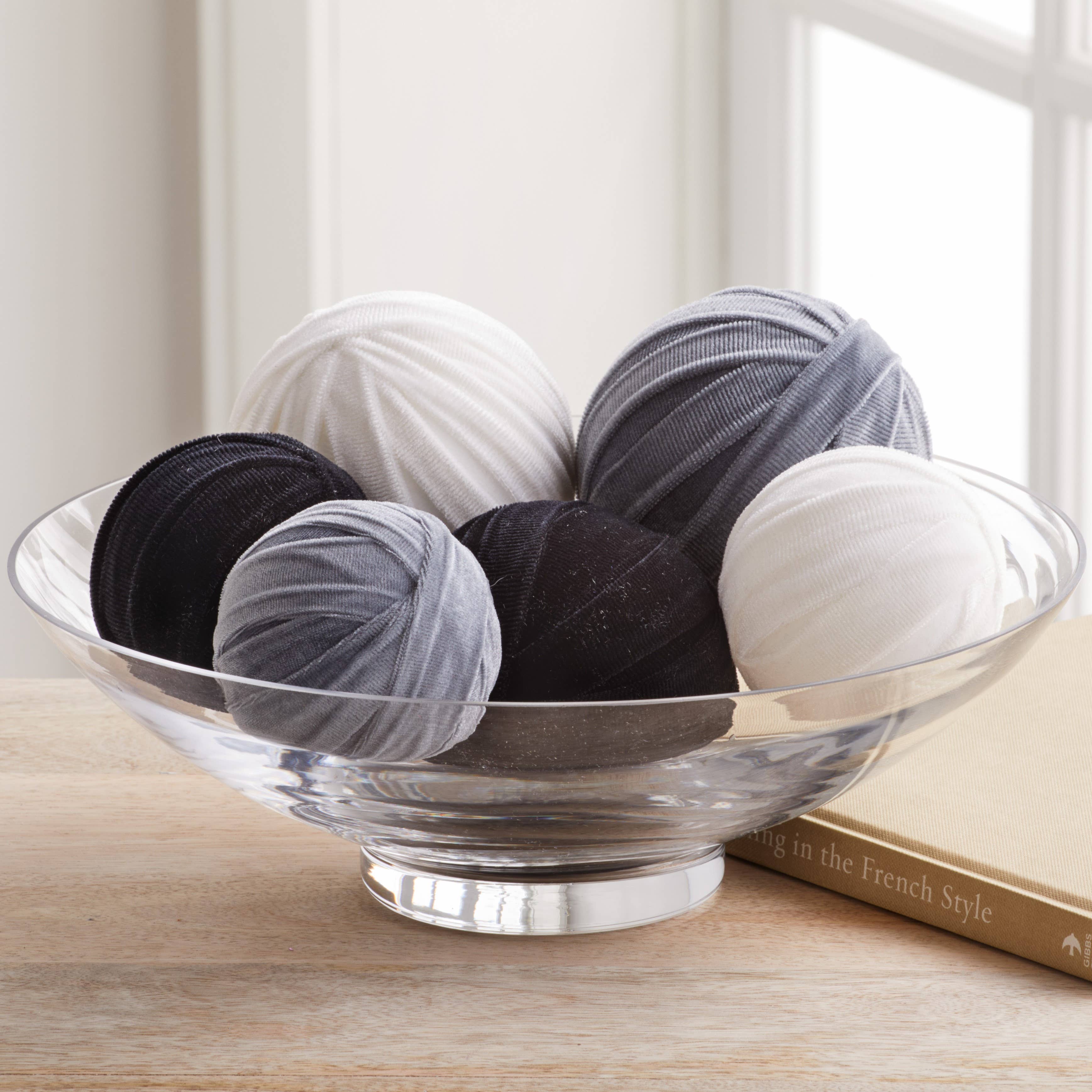 Your Heart's Content - Wholesale Decorative Tabletop Object - Velvet Spheres Spring Table Decor Fall Centerpiece Gift for4