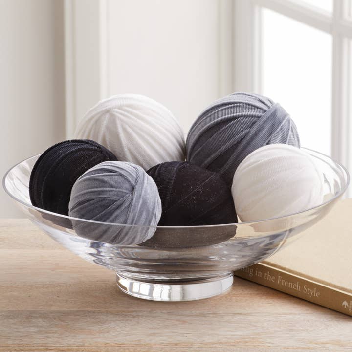 Your Heart's Content - Wholesale Decorative Tabletop Object - Velvet Spheres Spring Table Decor Fall Centerpiece Gift for4