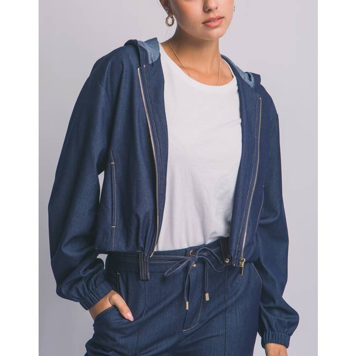 80419JL Hooded Zip-Up Jacket for wholesale by Coloring You