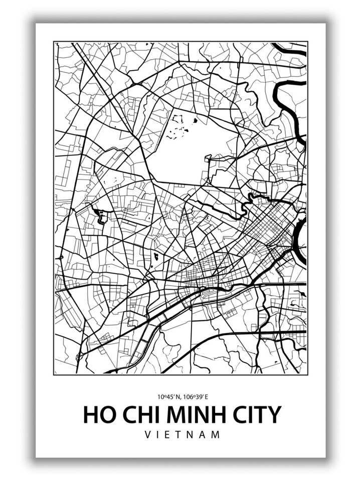 Plan de Ho Chi Minh pour la vente par Stanley Print House