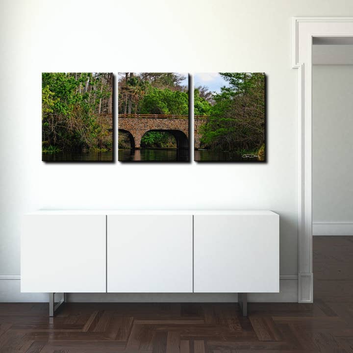 Chris Doherty Décoration murale sur toile Motif pont Loxahatchee 3 pièces pour la vente par Ready2hangart, Inc.