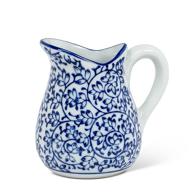 Abbott - Wholesale Jug - Blu/Wht Handled Jug-6Asst-3.5"H(4oz-14848