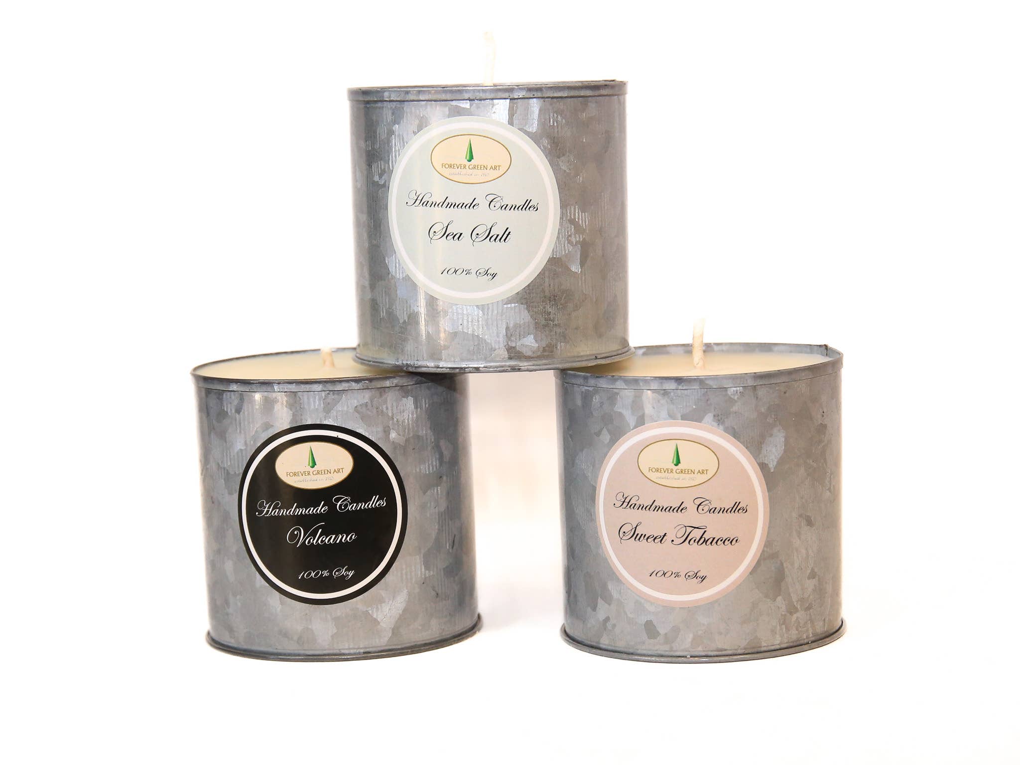 Forever Green Art - Wholesale Travel candles - 3x3 Silver & Gold Tin Cup Candle2