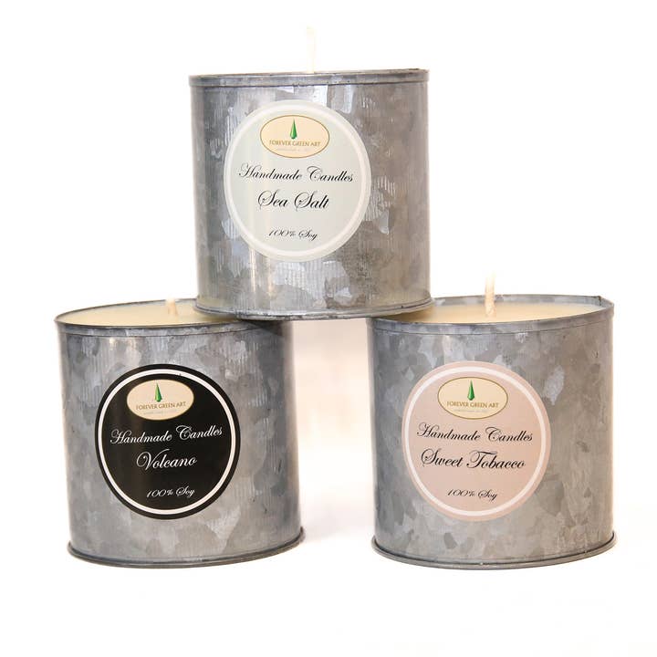 Forever Green Art - Wholesale Travel candles - 3x3 Silver & Gold Tin Cup Candle2