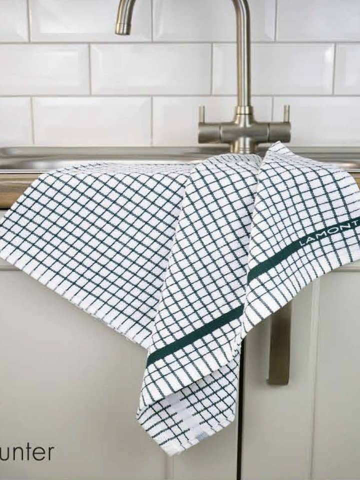 Poli-Dri Cotton Tea Towel - Hunter Green for wholesale by Samuel Lamont and Sons